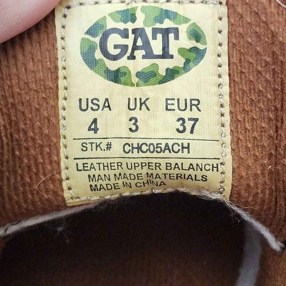 GAT Genuine Leather Upper | Cambrelle Lining Youth Work Boots US 4/ Euro 37